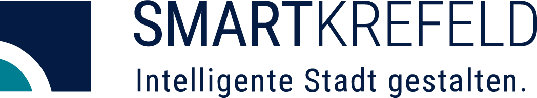 Logo von SMART KREFELD. Intelligente Stadt gestalten.